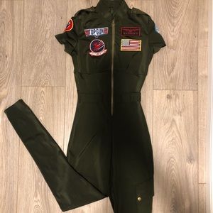 TOP GUN WOMEN'S JUMPSUIT COSTUME 🔥🎃